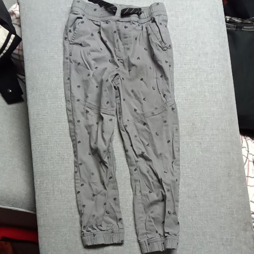 Gray Patterned Jogger Pants